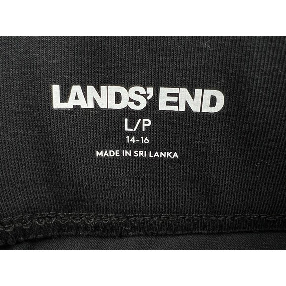 Lands' End Women's Starfish Straight Leg Ankle Pants LP Black Pockets Athleisure - Picture 11 of 14